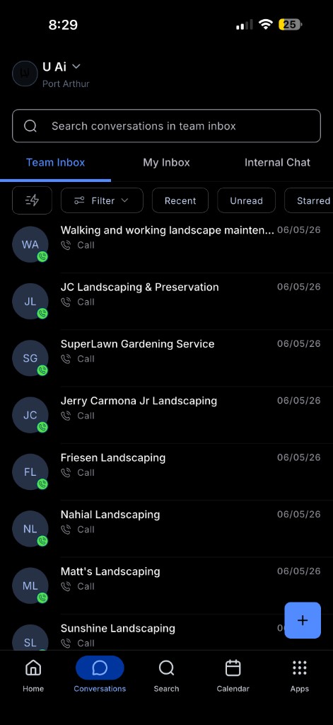 U ai mobile team inbox